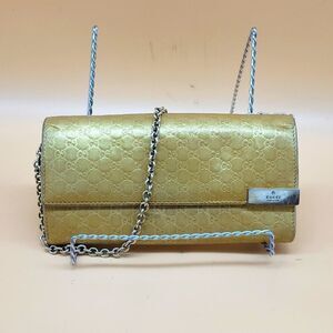 Authentic Gucci GG Monogram Wallet on Chain